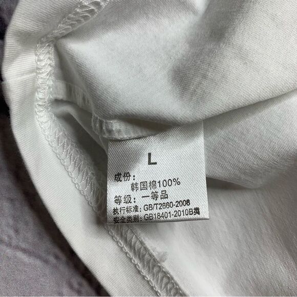 Men’s White basic T-shirt - Picture 2 of 4